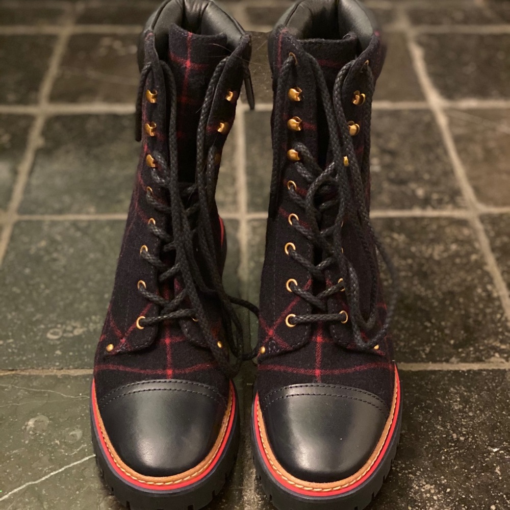Tory Burch Blue Miller Lug Sole Bootie - Picture 6 of 11